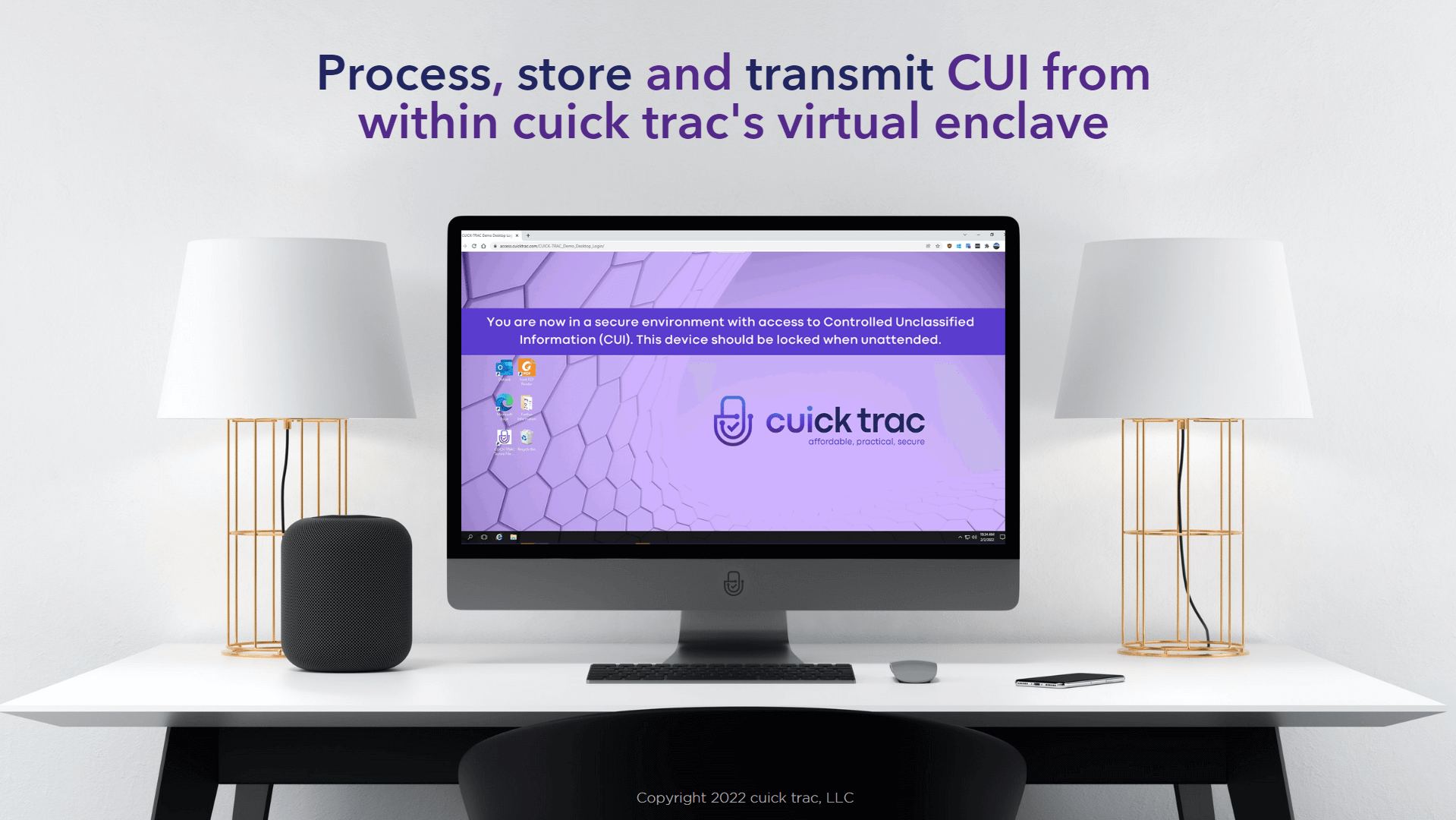 cuick trac VDI enclave CUI CMMC NIST DFARS ()